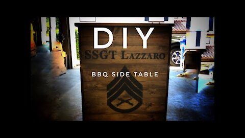 How to make a BBQ side table with removable tray