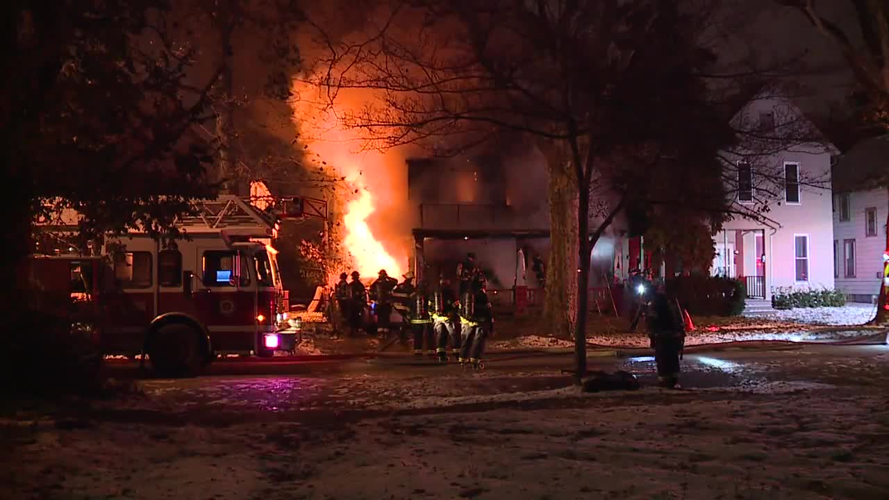 Firefighters battle fire on West 81st Street