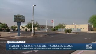Teachers, staff stage "sick-out" in J.O. Combs School District