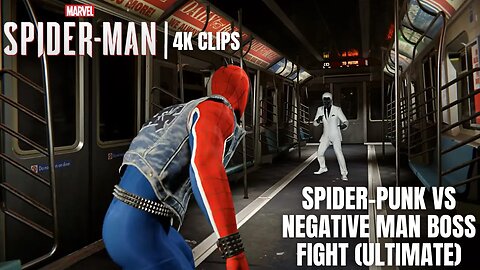 Spider-Punk Vs Negative Man Boss Fight (ULTIMATE Difficulty) | Marvel's Spider-Man 4K Clips