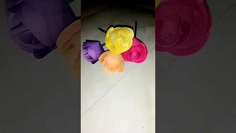 Flower Making With Paper #shorts #ytshorts #viralshorts #trendingshorts #youtubeshorts