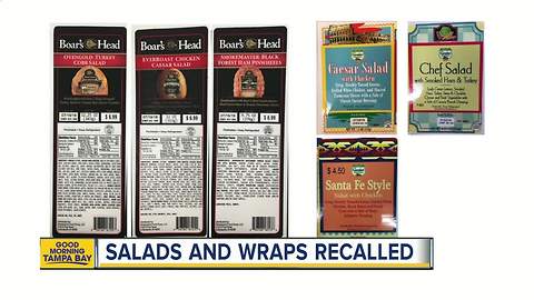 Salad & wrap products recalled for Cyclospora