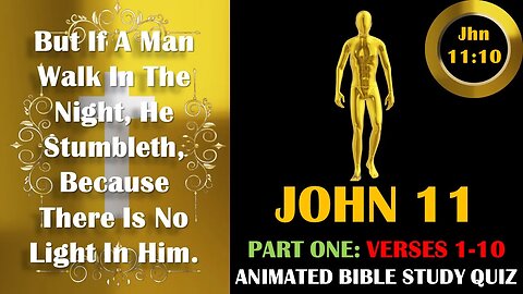 The Gospel Of John Chapter 11 Animated Bible Study Quiz With Narration (Part 1: Verses 1-10)