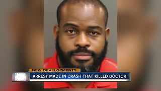 Man arrested in connection to crash that killed Moffitt cancer doctor