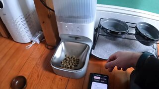 Kalado Automatic Cat Feeder, Remotely Controlled 2.4G Wi-Fi Pet Feeder, Customized Meals