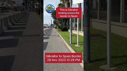 Spain Gibraltar Border View from Both Sides 28 Nov 2023