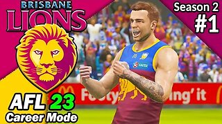 REBUILDING THE BRISBANE LIONS! AFL 23 Brisbane Lions Management Career Gameplay Season 2 #1