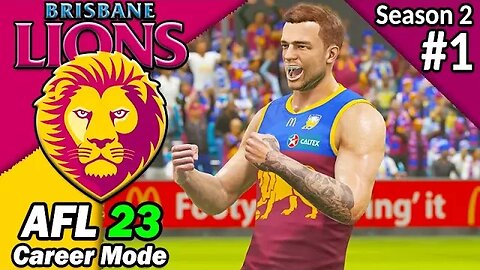 REBUILDING THE BRISBANE LIONS! AFL 23 Brisbane Lions Management Career Gameplay Season 2 #1