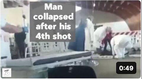 Recent footage of a man that collapsed after his 4th shot 💉👀