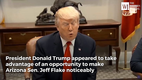 Trump Sits Jeff Flake Next To Him And Knows Just What To Say To Make Him Squirm