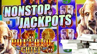 High Limit Buffalo Chief! 🪙 I Hit Multiple Jackpots on Max Bet Slot Machine`