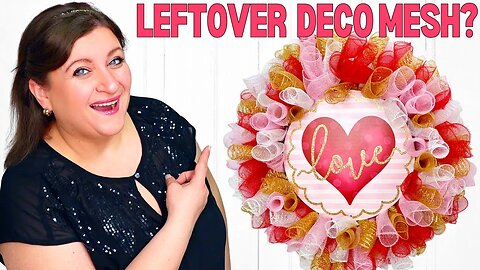 How to Make a Basic Curly Deco Mesh Valentines Wreath Tutorial