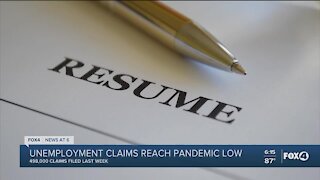 Number of Americans seeking unemployment falls to 498K — an all-time low during the pandemic