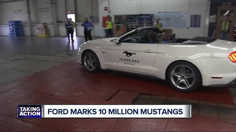 Ford celebrates its 10 millionth Mustang with a muscle car parade