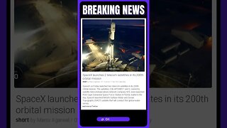 Latest Information | 200th Mission Accomplished: Watch SpaceX Launch 2 Telecom Satellites! | #shorts