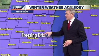 Freezing rain may make for slippery commute Tuesday