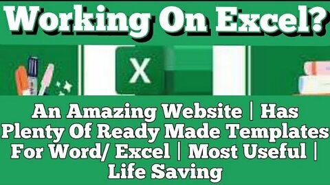 An Amazing Website | Has Plenty Of Ready Made Templates For Word/ Excel | Most Useful | Life Saving