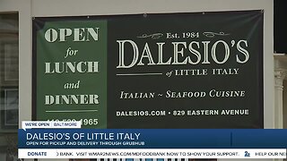 Dalesio's of Little Italy, open for pickup and delivery through GrubHub