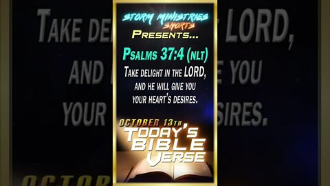 10.13.2022 | STORM MINISTRIES | Daily Bible Verse | PSALMS 37:4 (NLT) | #shorts