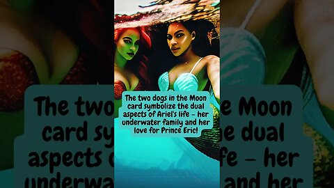 Diving Deep: The Little Mermaid's Mystical Connection to the Moon Tarot Card #shorts #tarot #disney