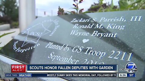 Highlands Ranch Girl Scouts plant memorial garden for fallen deputies