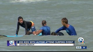 200 kids with Autism attend surfing event