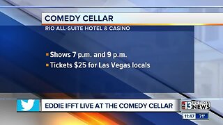 Comedian, Eddie Ifft, hosts show at The Comedy Cellar. Locals get $25 tickets