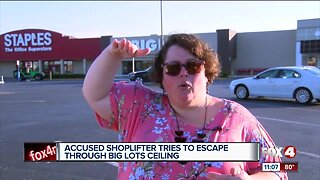 Accused Shoplifter Tries to Escape Through Big Lots Ceiling