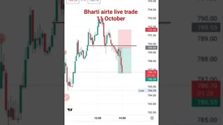 live trade bharti airtel 11 October. intraday trading