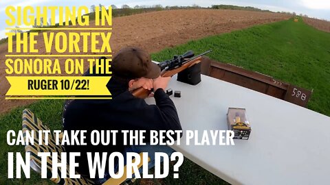 Sighting In The Vortex Sonora Scope On The Ruger 10/22: Can It Beat The Best Player In The World?