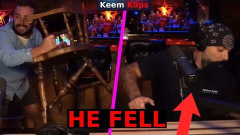 Keemstar Broke A Chair and Fell LIVE!