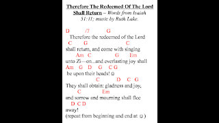 Therefore The Redeemed Of The Lord Shall Return - Key of D - Walter Fisher