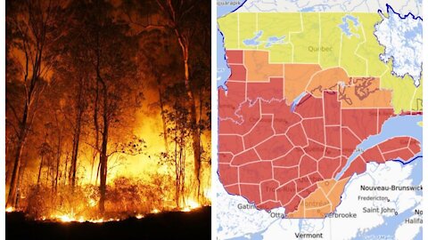 Incendies au Québec : La quasi-totalité de la province est au niveau d'alerte extrême