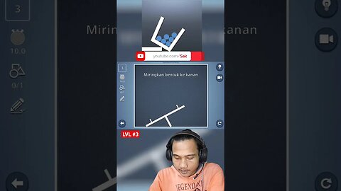 Gimana caranya biar jungkat-jungkitnya miring ke kanan | Brain It On! - Physics Puzzles level 3