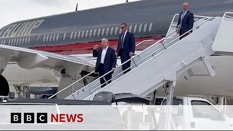 Donald Trump arrives for Republican National Convention days after assassination attempt / BBC News