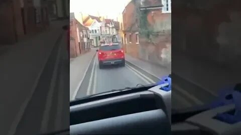 Road rage blocking ambulance