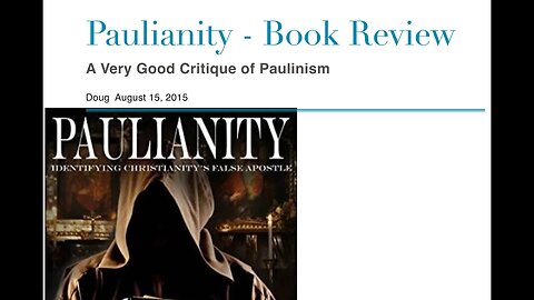 Paulianity by Farrell -- Book Review -- 2014 Book Worth Reading & Sharing to Open Person