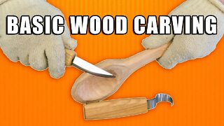 Wood Carving for Beginners / Basic Wood Carving Tutorial