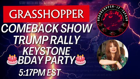 Grasshopper Live Decode Show - President Trumps Rally in Michigan