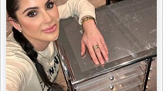 How to assemble COSTWAY 12 Drawer Rolling Beauty Storage Metal Tray Top Organizer DIY-Beauty Tools