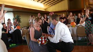 Bridesmaid Gets Surprise Proposal At Friend's Wedding