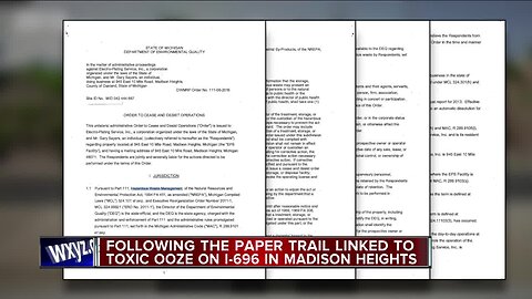 Following the paper trail linked to the I-696 toxic ooze