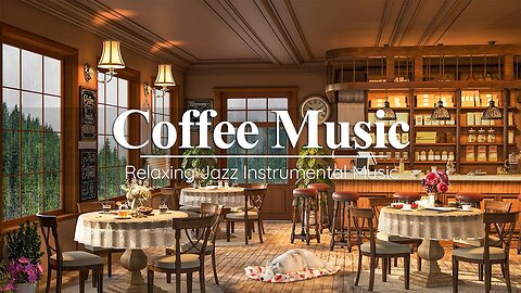 Rainy day with Warm Jazz Music in Cozy Coffee Shop Ambience - Relaxing Instrumental Music for Work