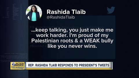 'A weak bully like you never wins' Rashida Tlaib blasts President Trump's 'go back' tweet