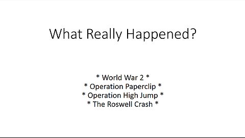What Really Happened? - Summary and Conclusion