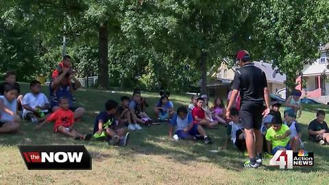 Summer camp getting kids up and moving