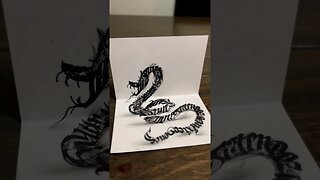 INSANE 3D CALLIGRAFFITI SNAKE #calligraffiti #calligraphy #shorts