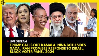 TRUMP CALLS OUT KAMALA, NINA TURNER BOTH SIDES GAZA, IRAN WARNS ISRAEL, BLACK VOTERS PANEL 2024