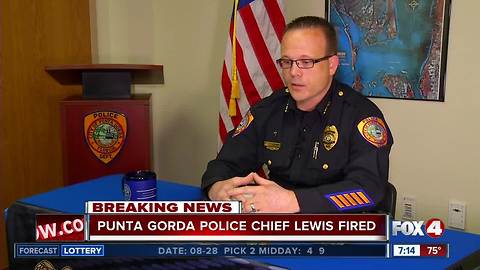 Punta Gorda police chief Lewis fired