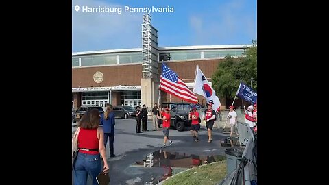 Thousands of Patriots Braving the Rain for Trump in Harrisburg, PA!